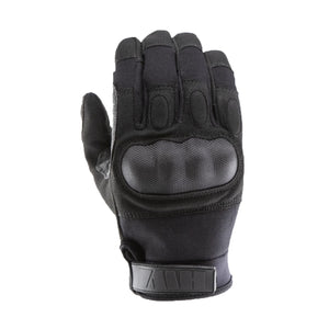 HWI tactical gloves with carbon fibre knuckle protection – black