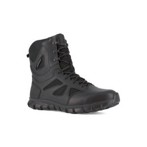 Reebok Sublite Cushion Men’s 8-Inch Waterproof Tactical Boot – Black – Side Zip | Major Industries