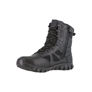 Reebok Sublite Cushion Men’s 8-Inch Waterproof Tactical Boot – Black – Side Zip | Major Industries