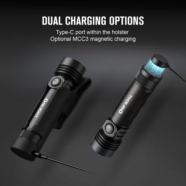 Olight Seeker 4 Pro high-lumen flood beam torch – 4,600 lumens with USB-C charging, available at Major Industries