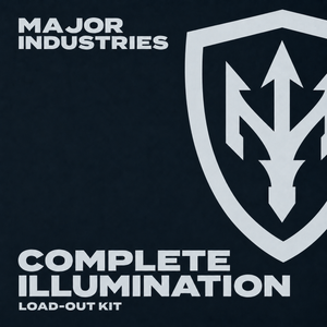 Complete police illumination load-out kit components