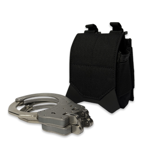 Kanga Systems Halt Handcuff Pouch with premium Cordura® construction for securely carrying standard chain and hinged handcuffs on MOLLE platforms or duty belts.