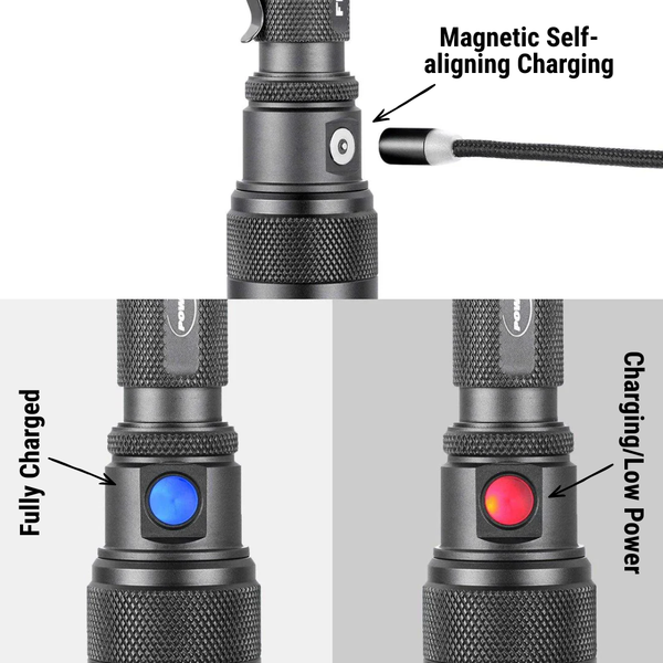 PowerTac FlexBeam GEN2 2000-lumen adjustable-beam flashlight