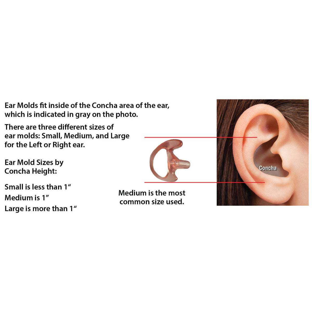 CodeRED Semi-Custom Ear Insert EarMold – Left & Right Sizes | Major ...