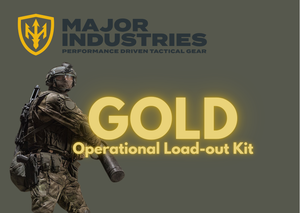 Gold Operational Load-out Kit featuring Platatac Police Duty Bag V2.0, Olight Warrior 3S Tactical Torch, Zak Tool ZT-11X Tactical Handcuff Key and duty belt accessories