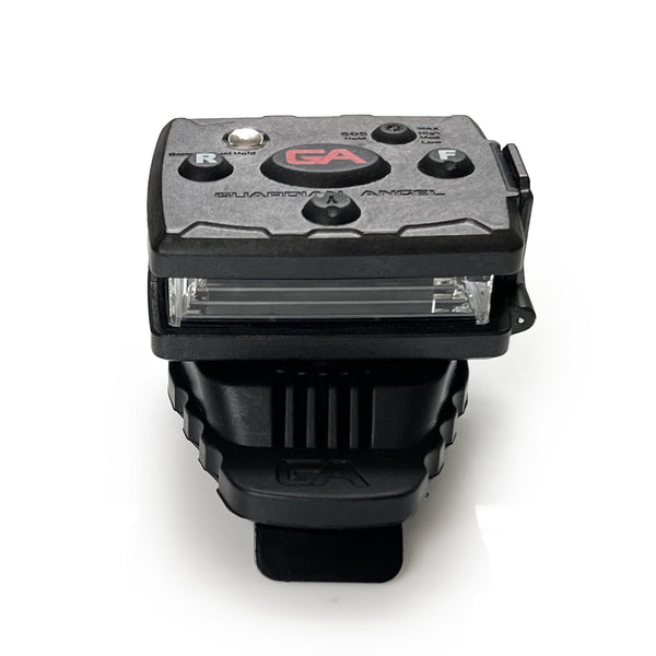 Guardian Angel Micro device with Universal Clip Mount, rear view