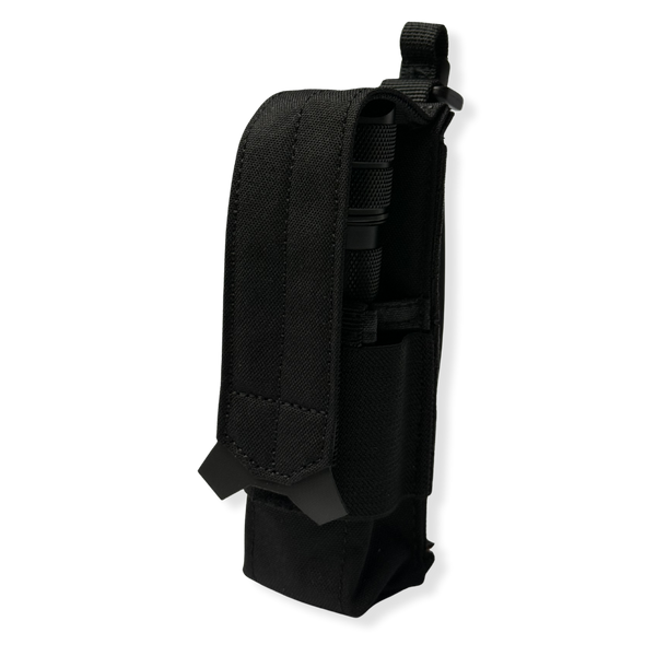 Kanga Systems Arc Flashlight Pouch mounted with a tactical flashlight, featuring Cordura® construction, elastic side panels and MOLLE-compatible attachment for duty belts and operational load-outs.