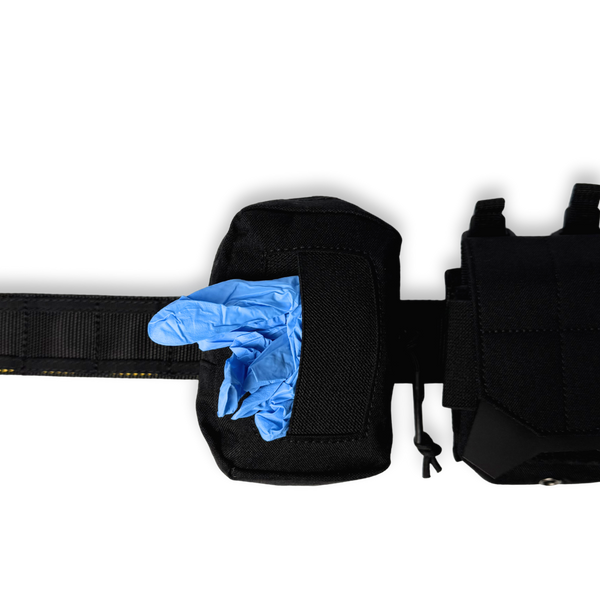 Kanga Systems Dispense Glove Pouch with one-handed glove dispensing system, premium Cordura® construction and MOLLE-compatible mounting for duty belts and tactical loadouts.