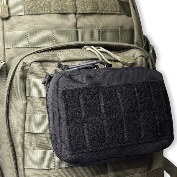 Black Kanga Systems Node Admin Pouch with MOLLE-compatible mounting and internal organiser compartments.