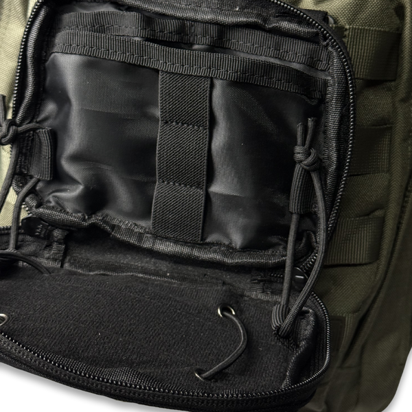 Black Kanga Systems Node Admin Pouch with MOLLE-compatible mounting and internal organiser compartments.