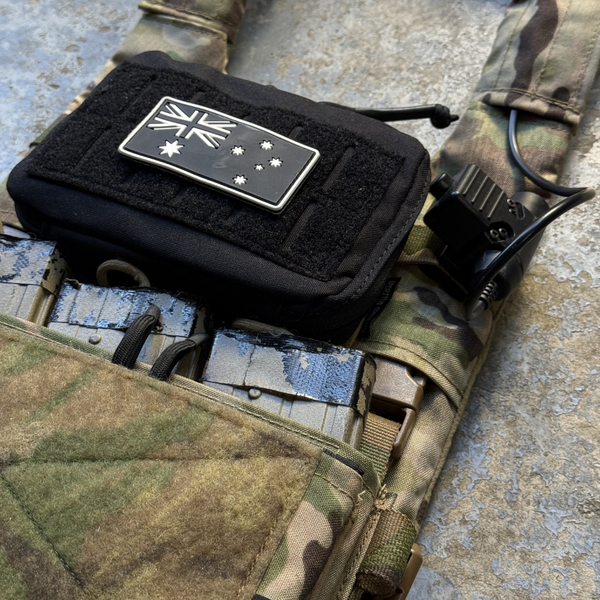 Black Kanga Systems Node Admin Pouch with MOLLE-compatible mounting and internal organiser compartments.