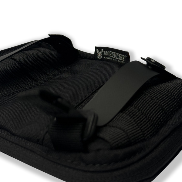 Black Kanga Systems Node Admin Pouch with MOLLE-compatible mounting and internal organiser compartments.