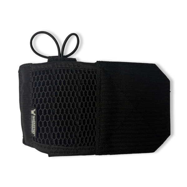 Black Kanga Systems Relay Side Wing Radio Pouch designed for securely carrying a Motorola APX 6000 radio on MOLLE-compatible equipment.