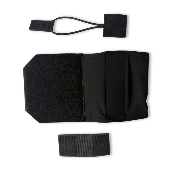Black Kanga Systems Relay Side Wing Radio Pouch designed for securely carrying a Motorola APX 6000 radio on MOLLE-compatible equipment.