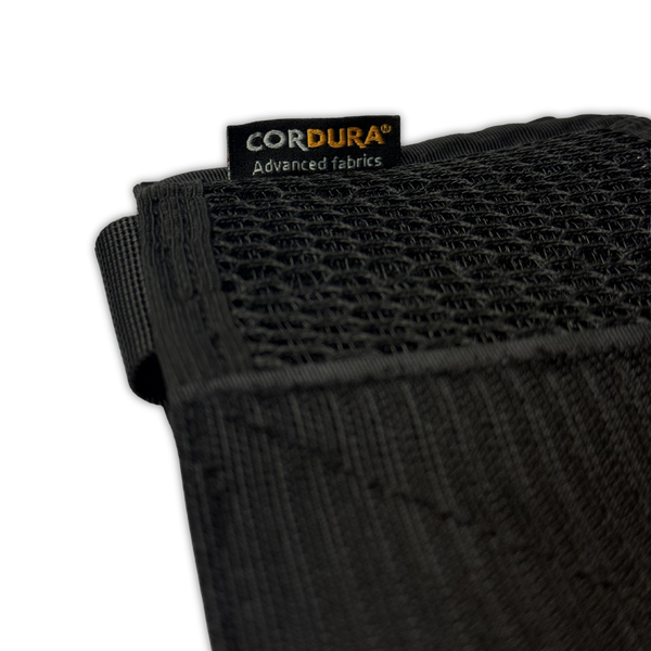 Black Kanga Systems Relay Side Wing Radio Pouch designed for securely carrying a Motorola APX 6000 radio on MOLLE-compatible equipment.