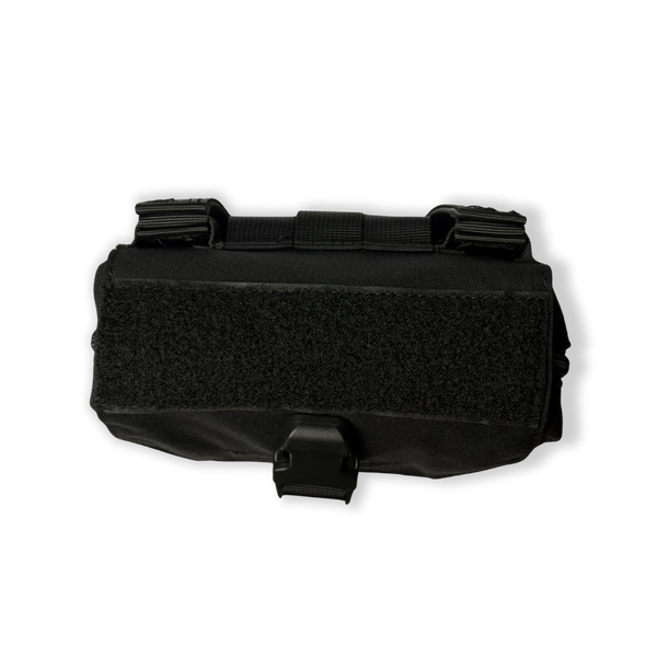 Black Kanga Systems Shift Rip-Away Medical Pouch with MOLLE-compatible mounting and removable platform for organising essential medical equipment.