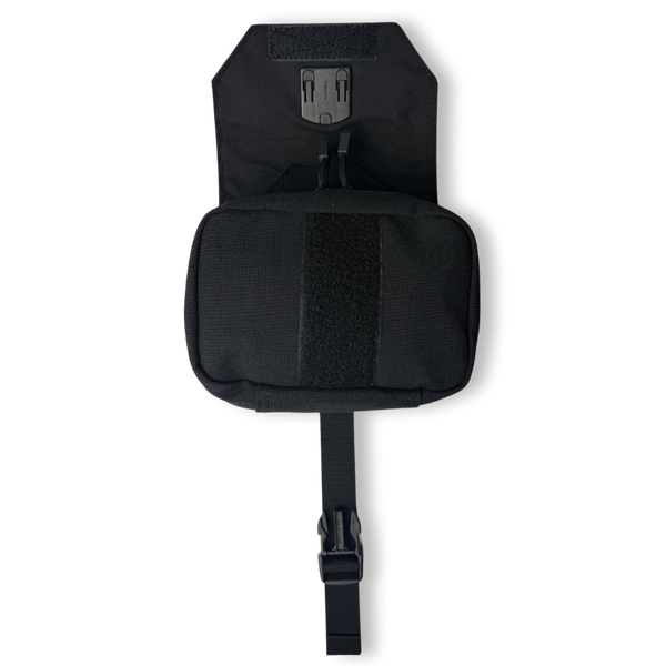 Black Kanga Systems Shift Rip-Away Medical Pouch with MOLLE-compatible mounting and removable platform for organising essential medical equipment.