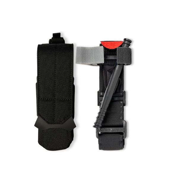Kanga Systems STAT CAT Tourniquet Kit including a covered tourniquet pouch and genuine CAT Tourniquet mounted for MOLLE-compatible carry.