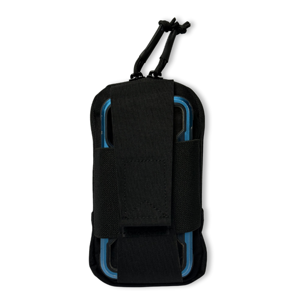 Kanga Systems Trace Phone Pouch with external smartphone retention system, Cordura® construction, rear storage compartment and MOLLE-compatible mounting.