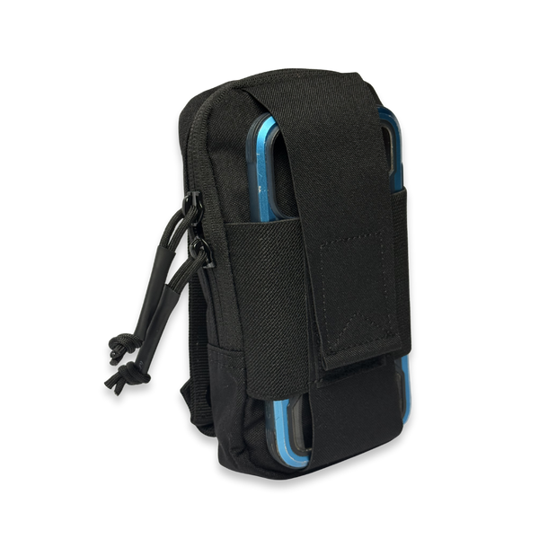 Kanga Systems Trace Phone Pouch with external smartphone retention system, Cordura® construction, rear storage compartment and MOLLE-compatible mounting.