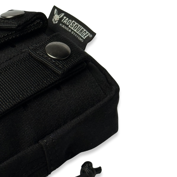 Kanga Systems Trace Phone Pouch with external smartphone retention system, Cordura® construction, rear storage compartment and MOLLE-compatible mounting.