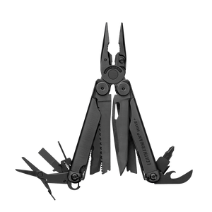 Leatherman Wave+ Black 18-tool multi-tool opened