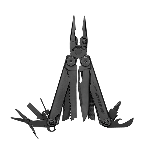 Leatherman Wave+ Black 18-tool multi-tool opened