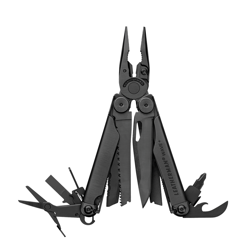 Leatherman Wave Plus black multi-tool with MOLLE sheath for police equipment carriage