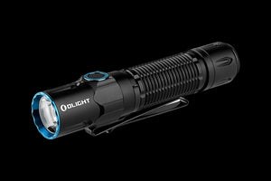 Major Industries Essential Lighting Load-Out Kit featuring Olight Warrior 3S and Perun 3 Mini rechargeable right-angle light for Australian police patrol use