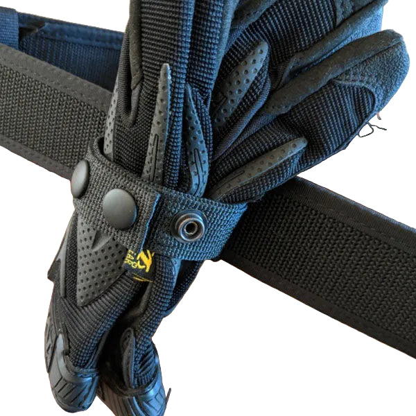 Heavy duty search glove strap mounted on police duty belt – Major Industries