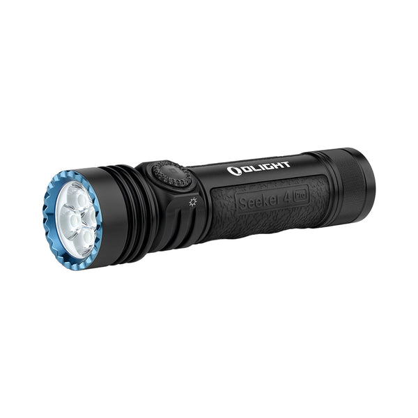 Olight Seeker 4 Pro high-lumen flood beam torch – 4,600 lumens with USB-C charging, available at Major Industries