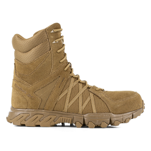 Side zipper and lace system on Reebok Trailgrip Tactical boot