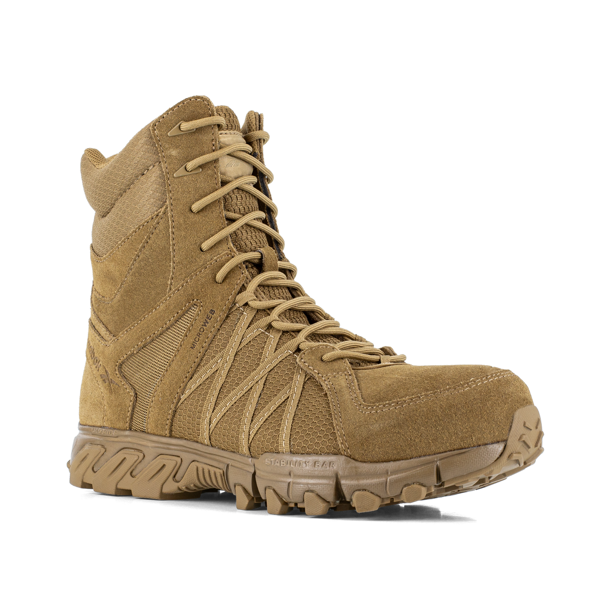 Reebok Trailgrip Tactical eight-inch side-zip coyote boot