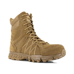 Side zipper and lace system on Reebok Trailgrip Tactical boot