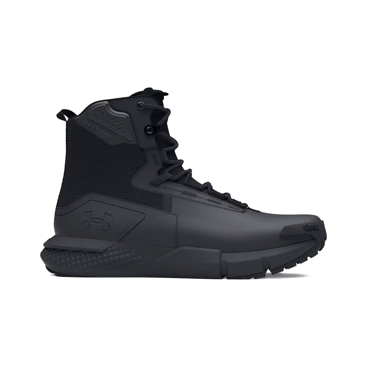 Under Armour Charged Valsetz waterproof side-zip black tactical boots for police patrol